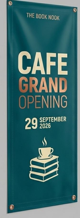 Custom printed 13oz vinyl portrait banner with grommets