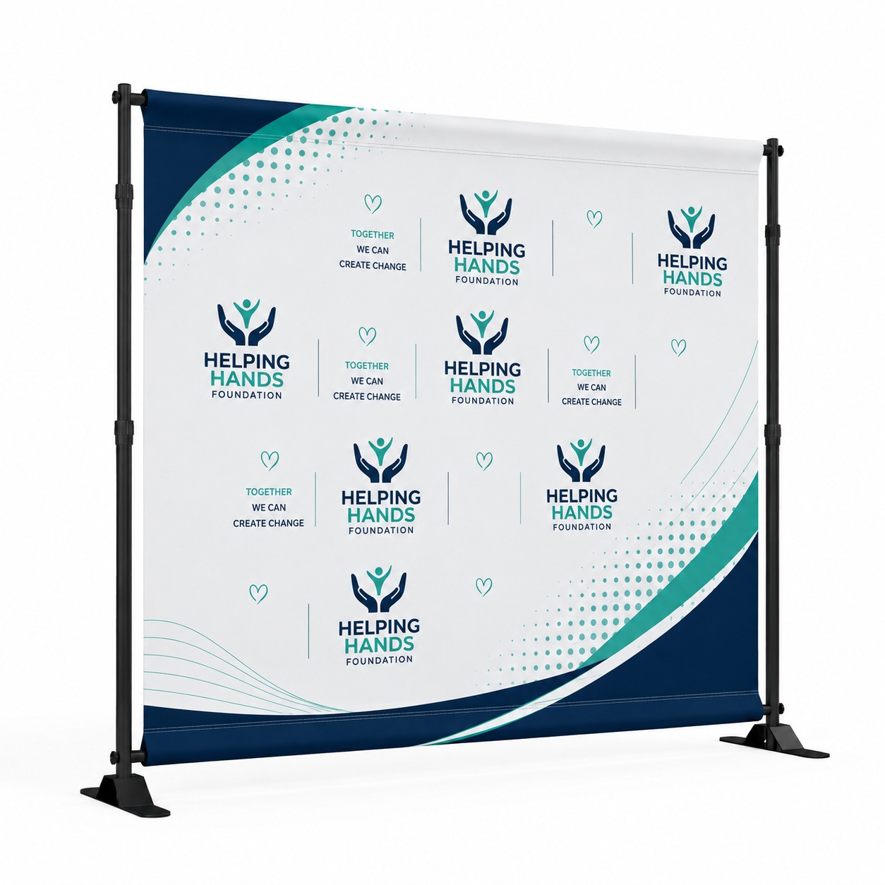 Step and Repeat Backdrop — custom printed by Apex Trade Show