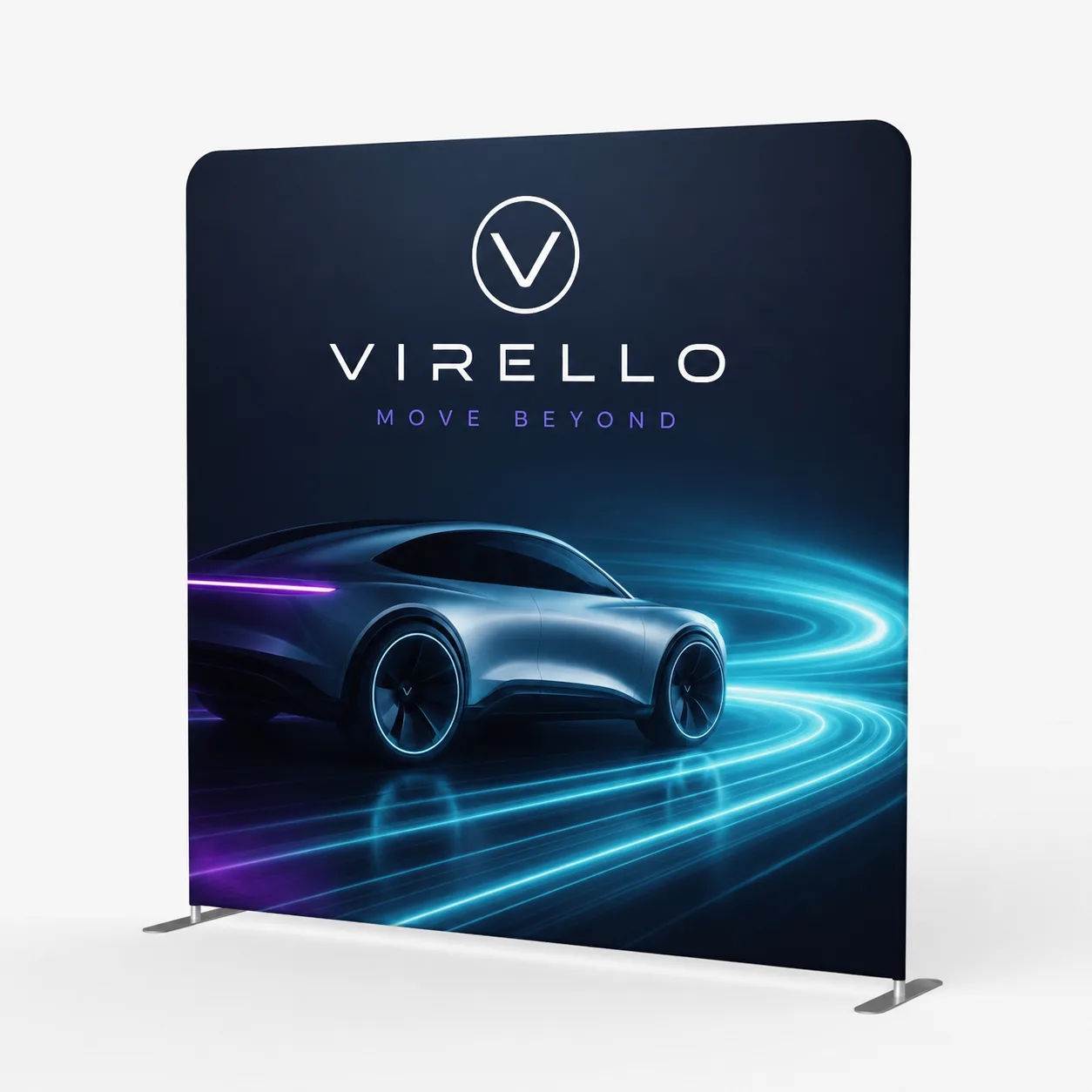 Straight Tension Fabric Display — custom printed by Apex Trade Show