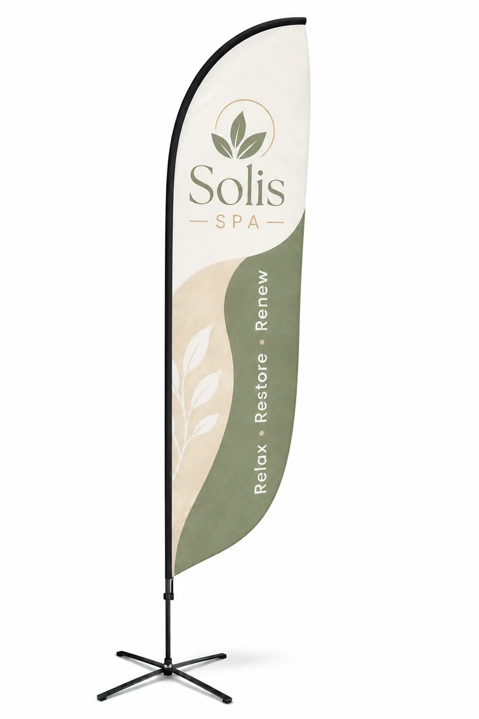 Feather Convex Flag — custom printed by Apex Trade Show