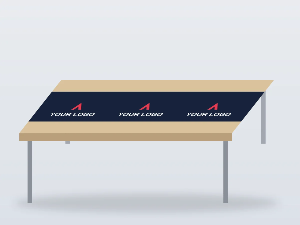 Custom Table Runner — custom printed by Apex Trade Show