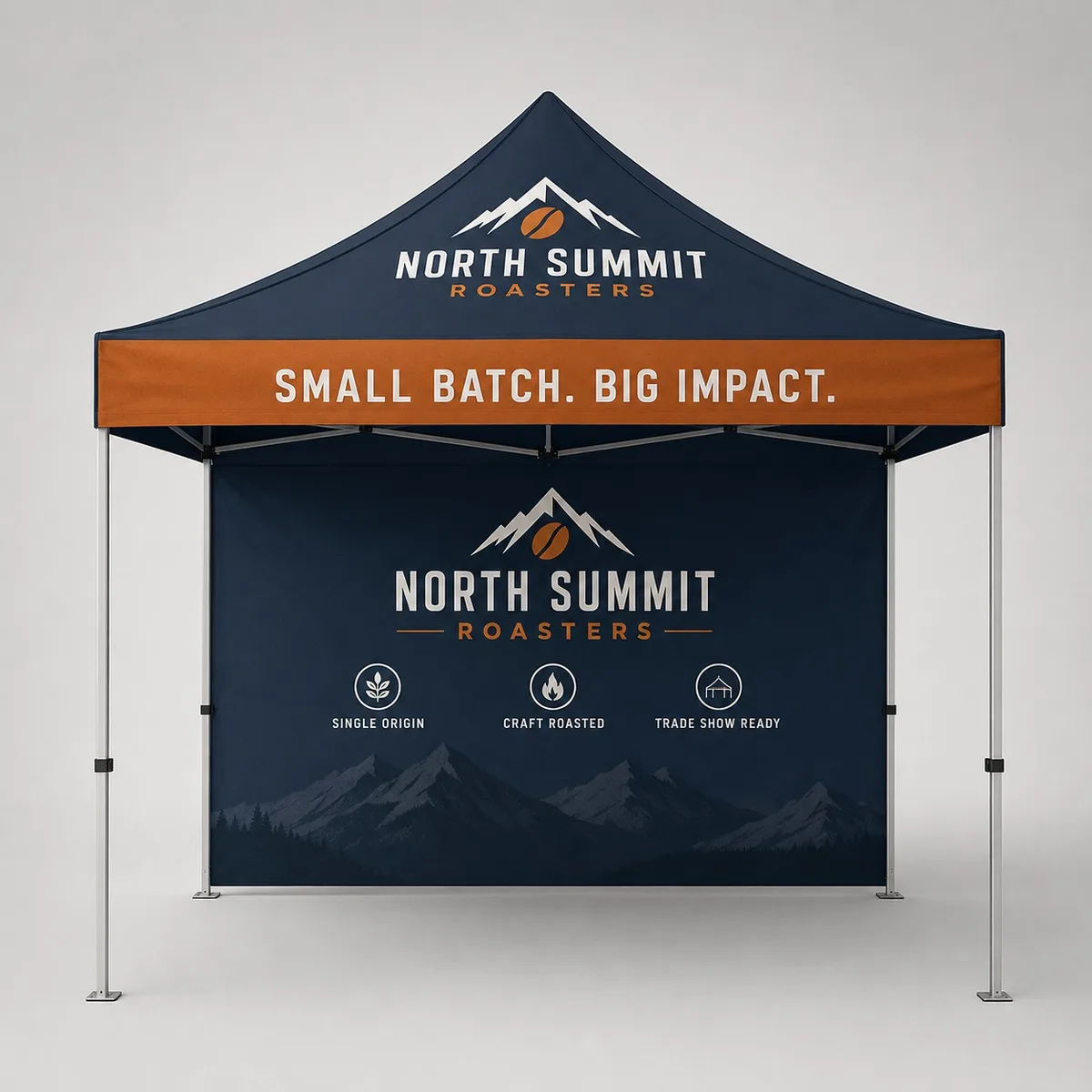 10' × 10' custom printed canopy tent