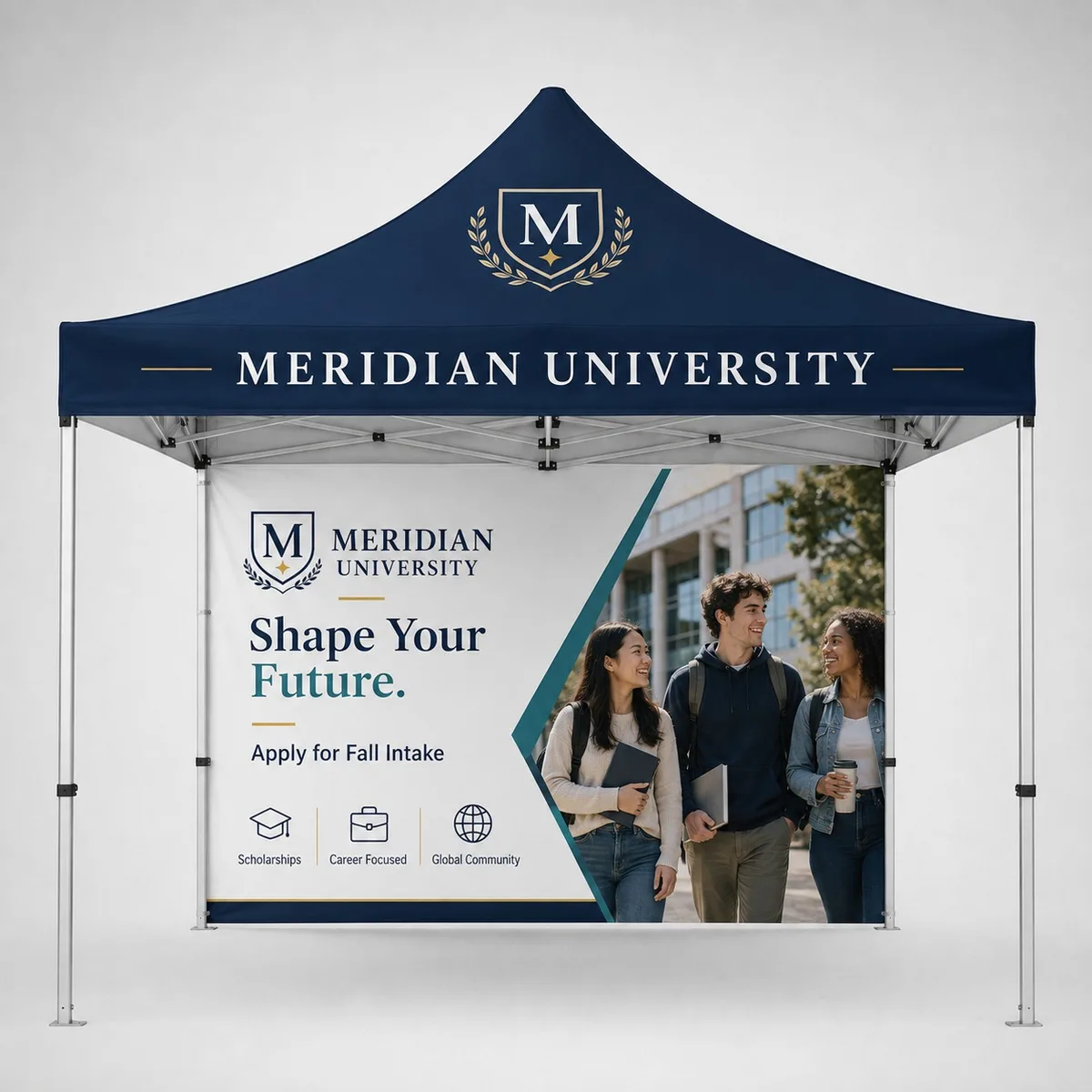 10' × 15' custom printed canopy tent